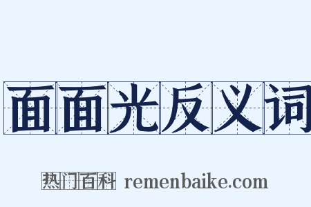 面面光反义词是什么意思的图片